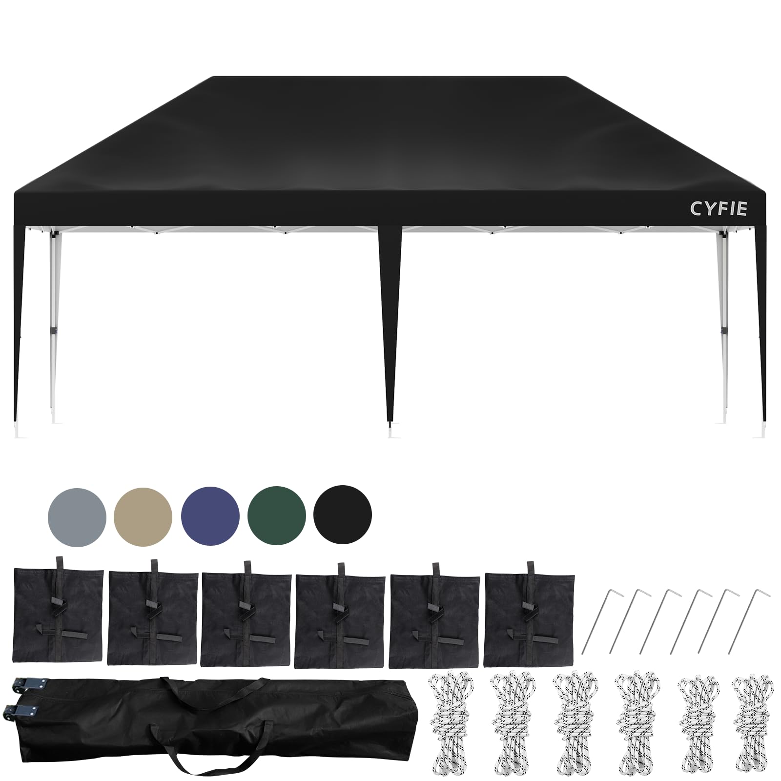 Amazon | CYFIE タープテント 3m×3m/3m×6m(強化型!) サイドシート付 高